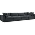 thumbnail image 1 of Ergode Commix Down Filled Overstuffed 4 Piece Sectional Sofa Set - Gray, 1 of 5