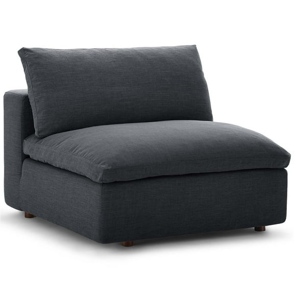 Ergode Commix Down Filled Overstuffed Armless Chair - Gray