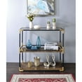 thumbnail image 1 of Ergode Console Table Black/Gold & Smoky Glass, 1 of 1