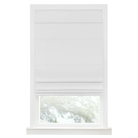 Ergode Cordless Roman 100% Blackout Window Shade 31" W x 64" L, White