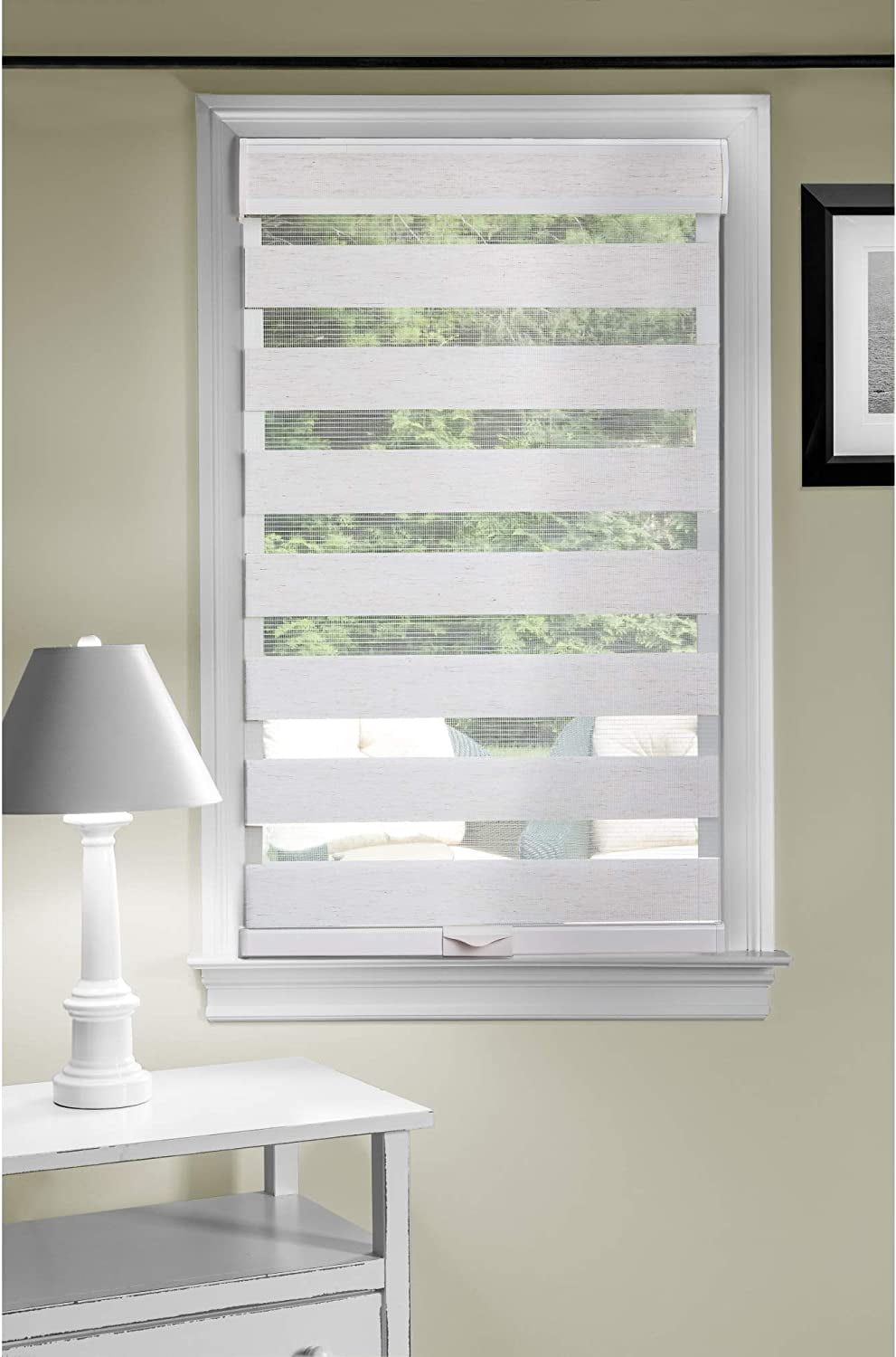 Ergode Cordless Celestial Sheer Double Layered Shade 27x72 - Linen ...