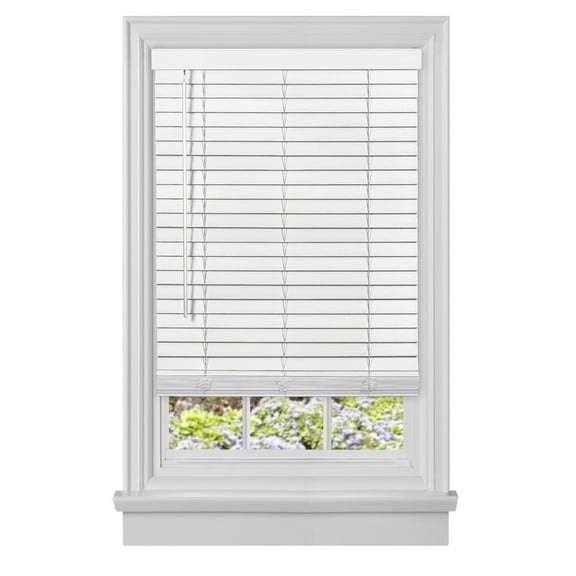 Ergode Cordless GII Madera Falsa 2" Faux Wood Plantation Blind 29x64 - White