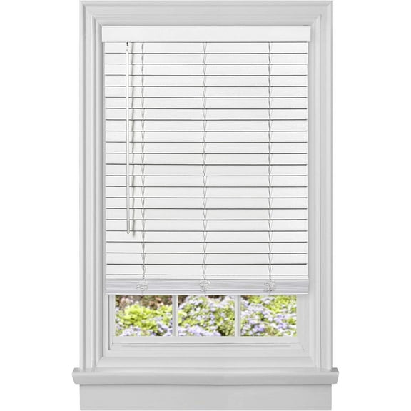 Ergode Cordless GII Madera Falsa 2" Faux Wood Plantation Blind 39x64 - White