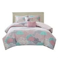 thumbnail image 1 of Pink Cloud Cotton Printed Duvet Cover Set - Soft Washed Cotton Fabric, Solid Reverse, 1" Flange Sham, Button Closure, Inside Ties, Cotton Shell & Polyester Fill Pillow, 1 of 3