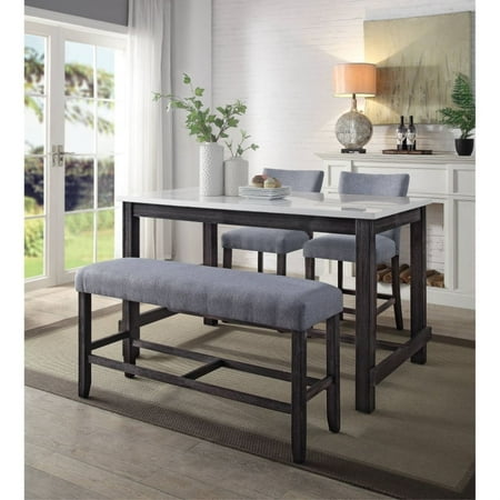 Ergode Counter Height Bench Fabric & Weathered Espresso