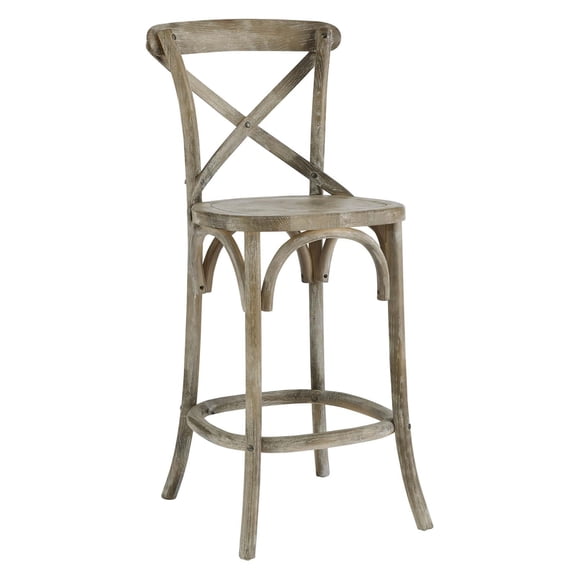 Ergode Counter Stool - Farmhouse Aesthetics with Contemporary Flair | Durable Elm Wood | Non-Marking Foot Caps | Supports up to 330 lbs | Perfect Seating Solution for Dining or Kitchen Area