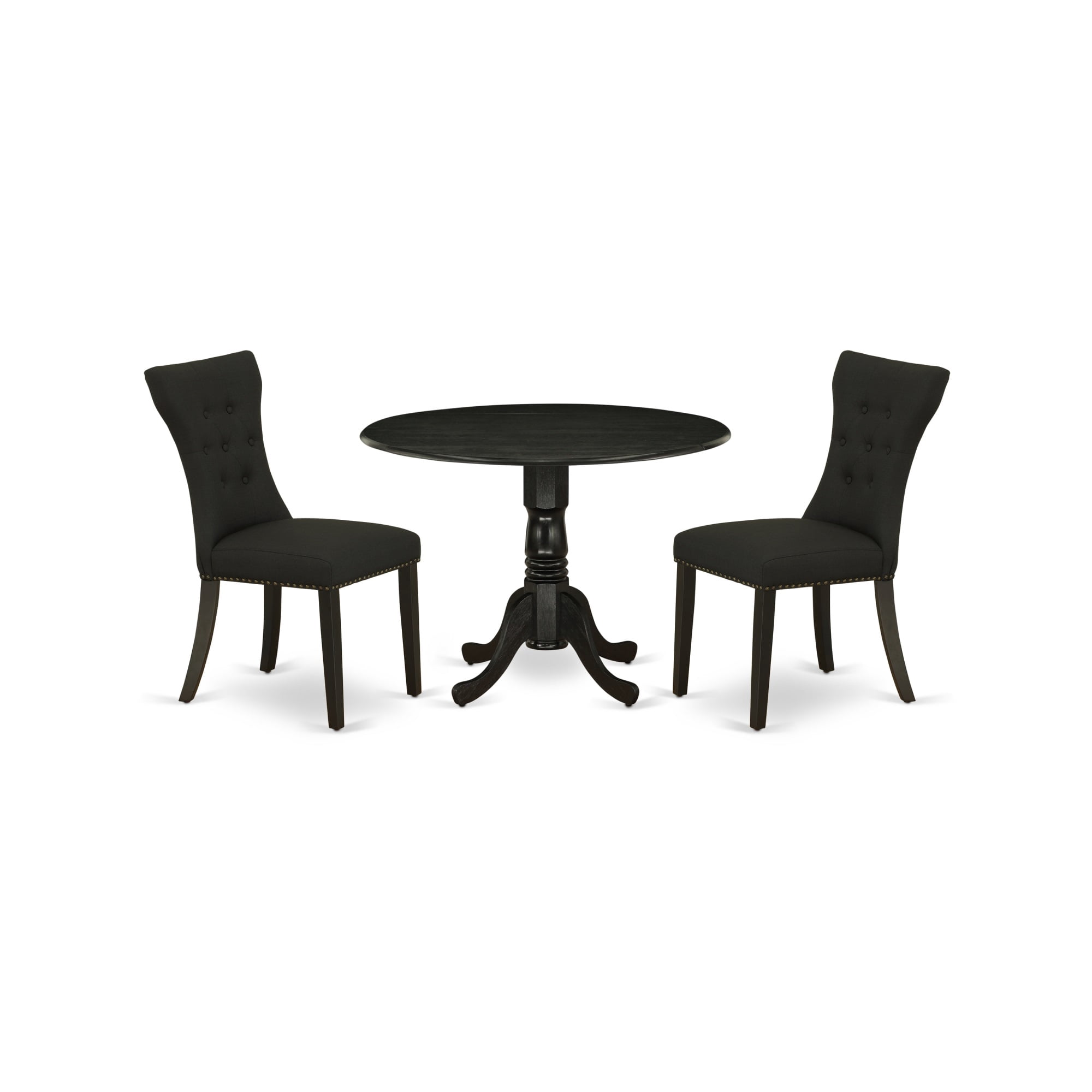 Ergode DLGA3-ABK-24 3-Pc Dining Kitchen Table Set Included a Round ...
