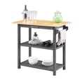 thumbnail image 1 of Ergode Designs2Go 3 Tier Butcher Block Kitchen Prep Island with Drawer - Stylish & Practical Addition for Extra Countertop Space & Easy Dinner Preparation, 1 of 4