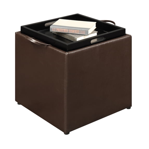 Ergode Designs4Comfort Park Avenue Ottoman with Reversible Tray - Versatile, Stylish, and Organized Snacking Experience