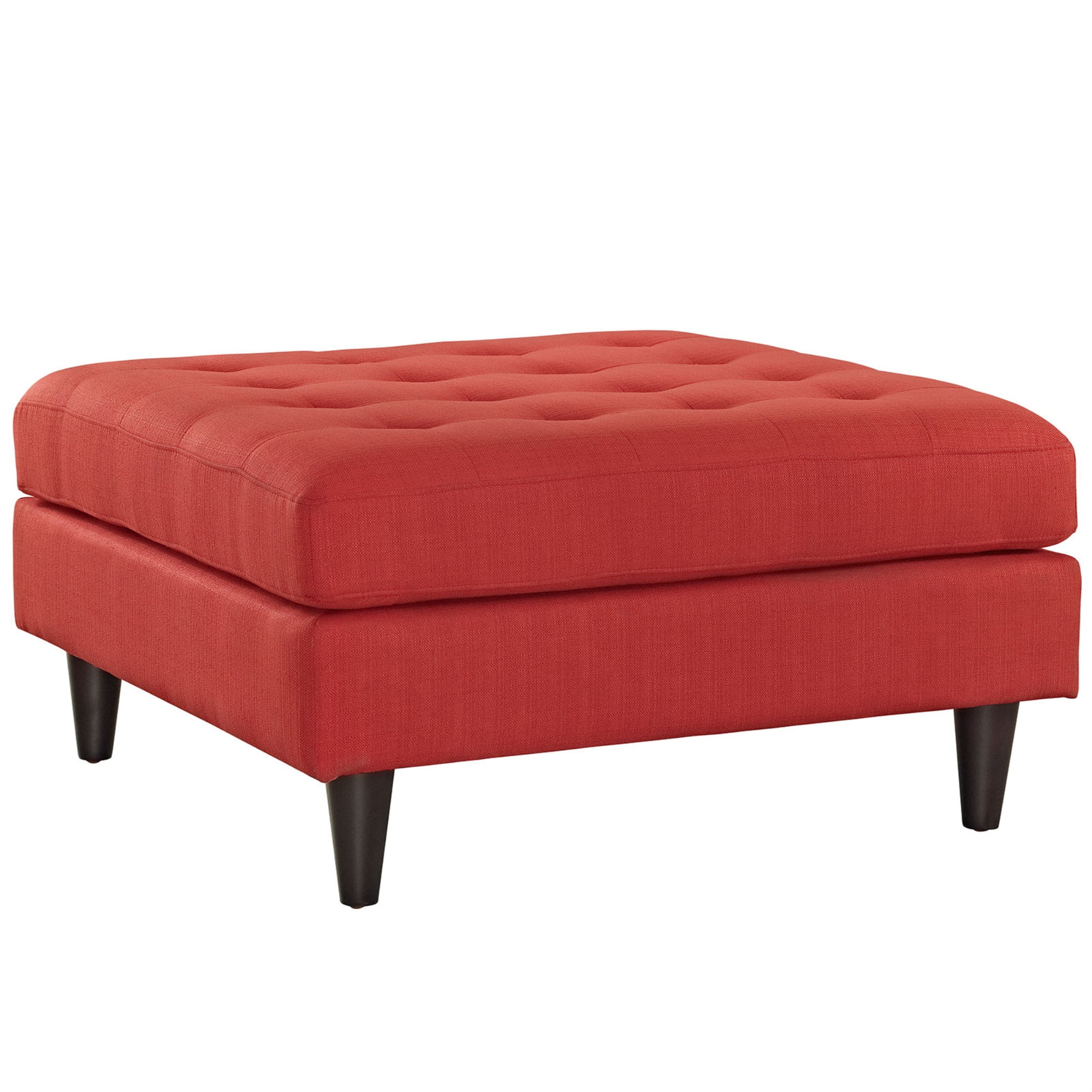 Noble Tufted Cocktail Ottoman in Atomic Black with Plush Cushions