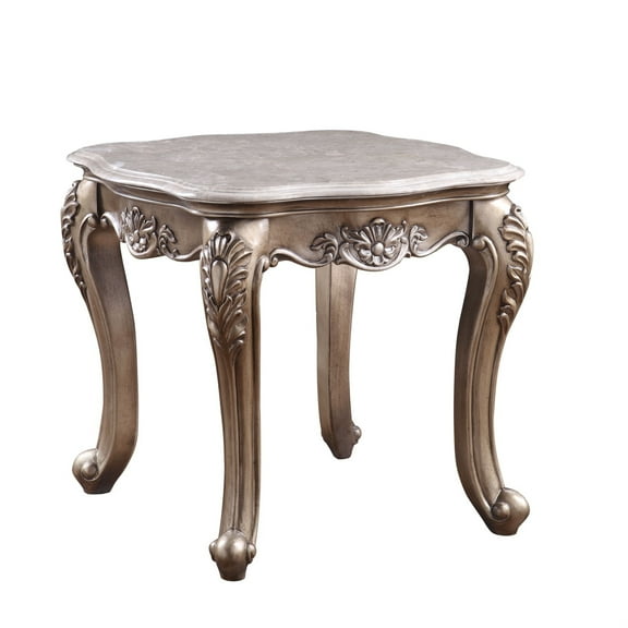 Ergode End Table Marble & Champagne