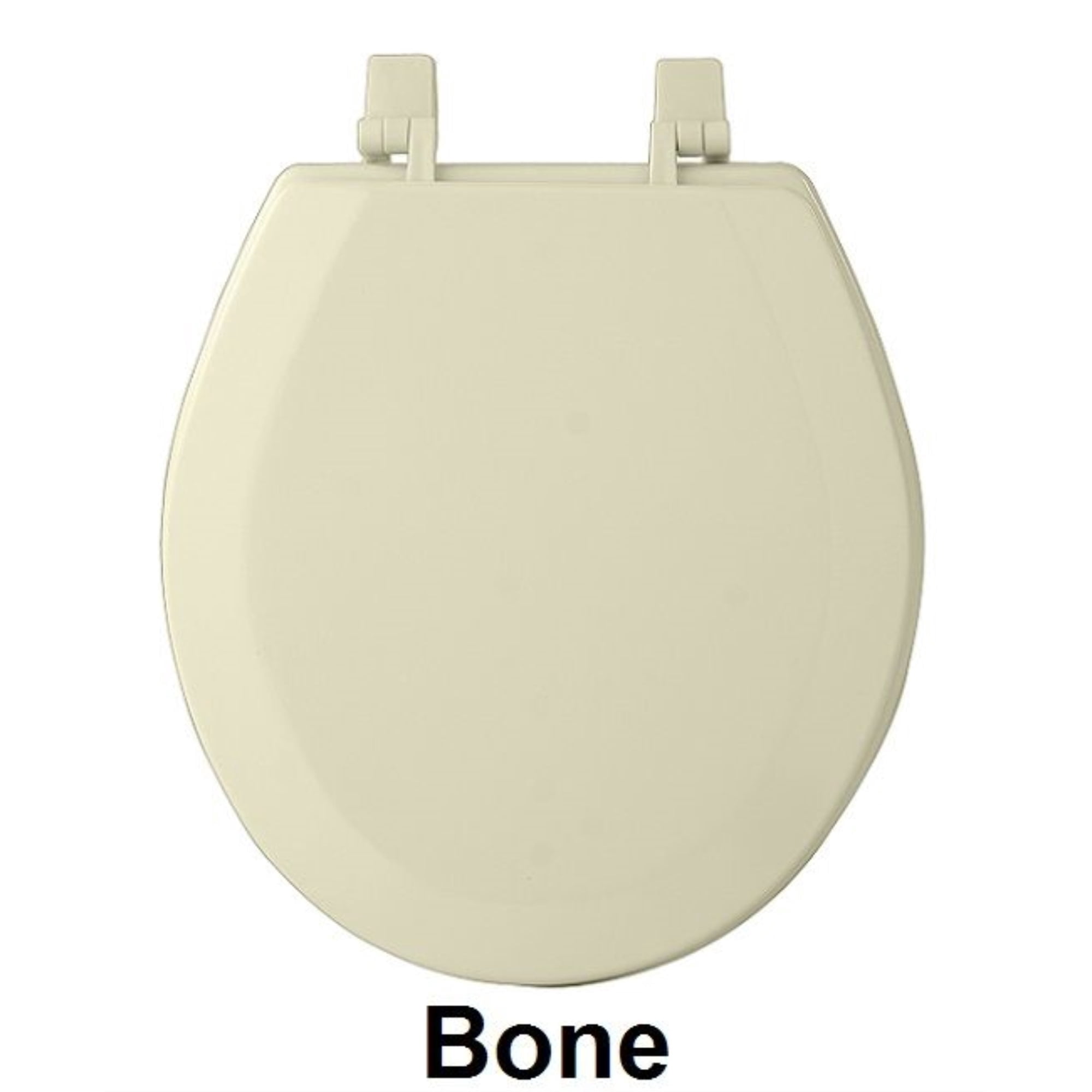 Standard Wood Soft Adjustable Hinges Toilet Seat with Close Lid, Bone