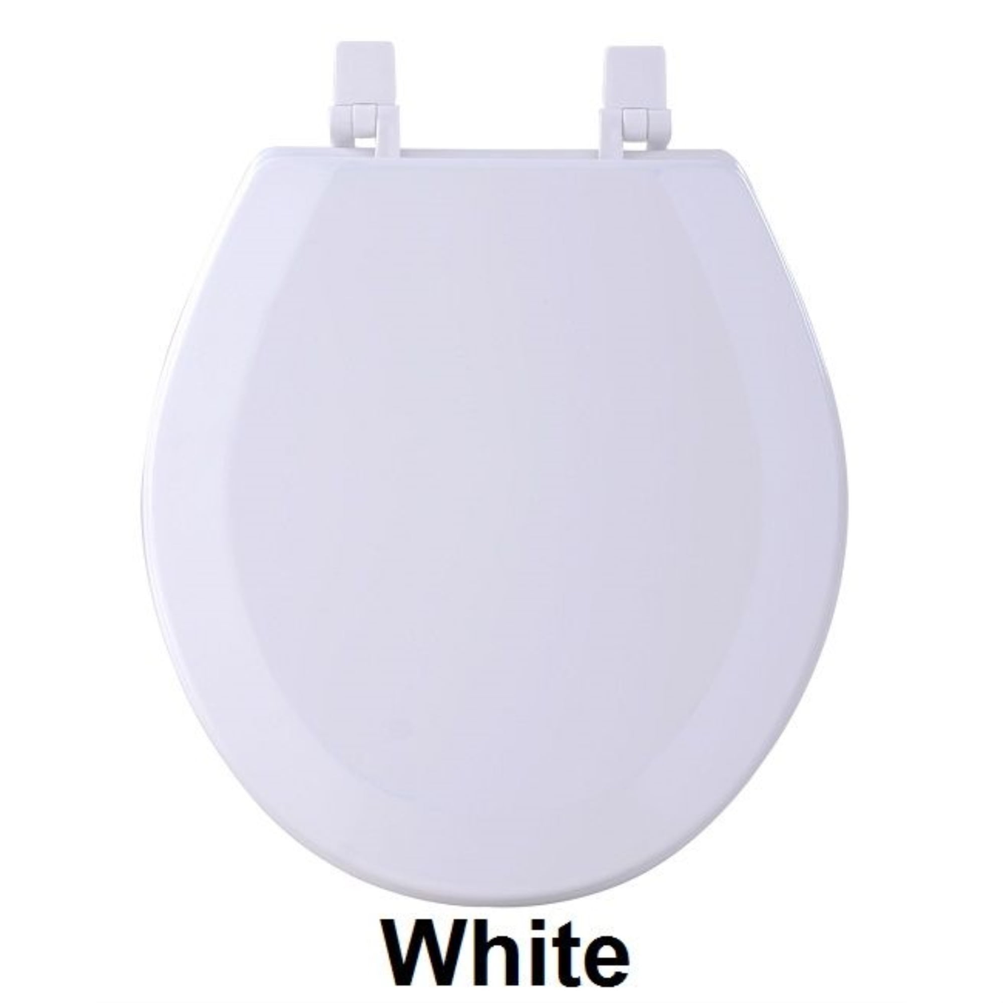 Fantasia White Vinyl Foam-Cushioned Standard Toilet Seat