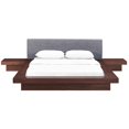 thumbnail image 1 of Ergode Freja 3 Piece Queen Fabric Bedroom Set - Walnut Gray, 1 of 2