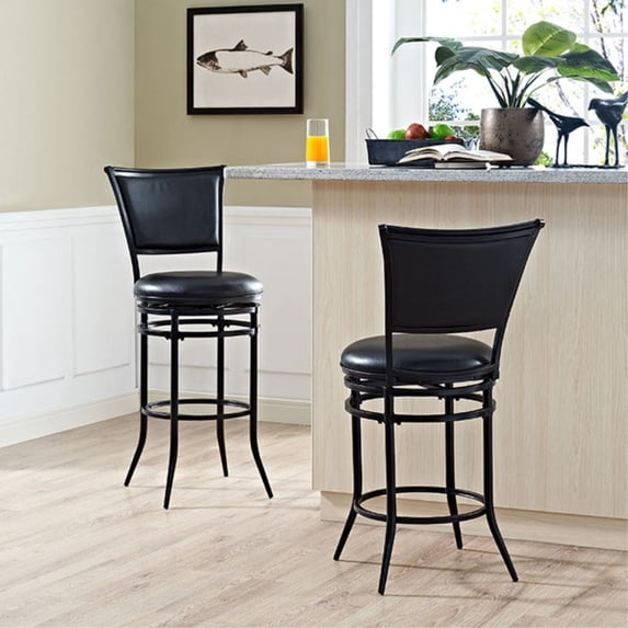 Ergode Furniture Metal Barstool Collection - Rachel Swivel Bar Stool with Upholstered Seat Cushion, Modern Design, Steel Construction