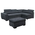 thumbnail image 1 of Ergode Haris Dark Gray Fabric Sleeper Sofa Sectional with Adjustable Headrest and Storage Ottoman, 1 of 1
