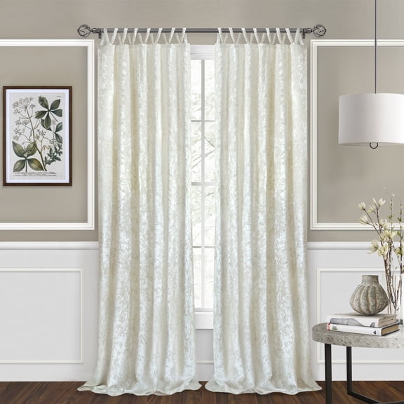 Ergode Harper Criss-Cross Window Curtain Panel - 50x63 Creamy White