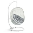 thumbnail image 1 of Ergode Hide Outdoor Patio Sunbrella Swing Chair With Stand - White Gray, 1 of 1