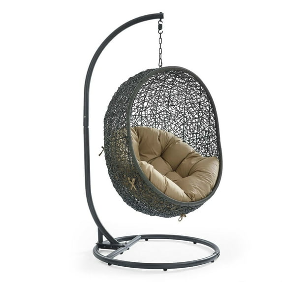 Ergode Hide Outdoor Patio Swing Chair With Stand - Gray Mocha