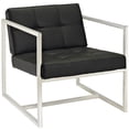 thumbnail image 1 of Ergode Hover Upholstered Vinyl Lounge Chair - Black, 1 of 4