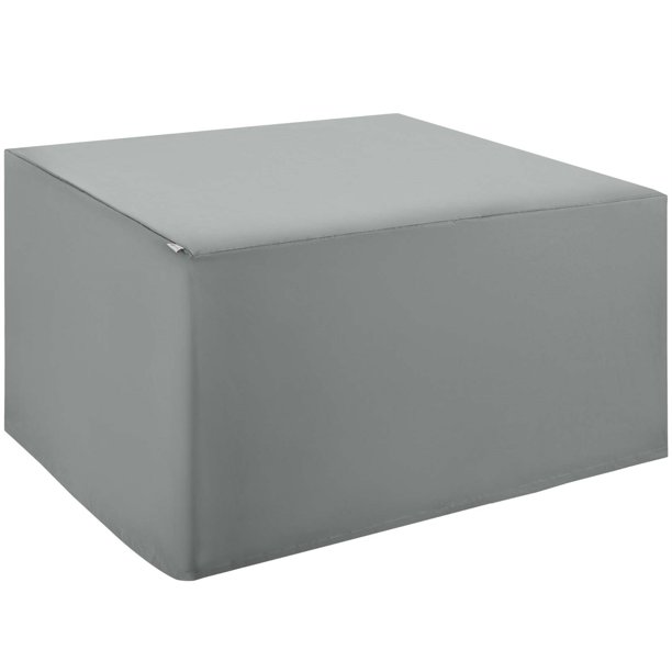 Immerse Convene / Sojourn / Summon Ottoman and Side Table Outdoor Patio Furniture Cover by Modway| Gray