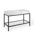thumbnail image 1 of Ergode Kingsley 50" Black Stainless Steel Bathroom Vanity - Black White, 1 of 1