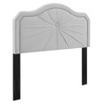 thumbnail image 1 of Ergode Kristin Pleated Performance Velvet King/California King Headboard - Light Gray, 1 of 5