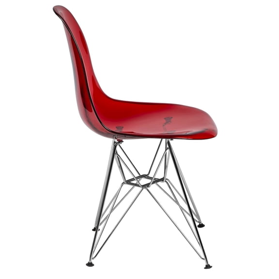 Ergode LeisureMod Cresco Molded Eiffel Side Chair, Set of 2