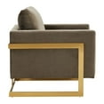 thumbnail image 1 of Ergode LeisureMod Lincoln Velvet Accent Armchair With Gold Frame, 1 of 2