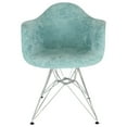 thumbnail image 1 of Ergode LeisureMod Willow Velvet Eiffel Metal Base Accent Chair, 1 of 4