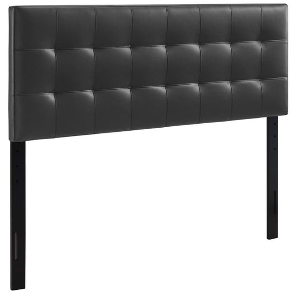 Ergode Lily Queen Upholstered Vinyl Headboard - Black