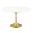 thumbnail image 1 of Lippa 54" Round Dining Table - Timeless Elegance and Sophistication, Organic Shapes, Slender Pedestal, Harmonious Centerpiece. Complete Dining Experience., 1 of 4