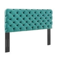 thumbnail image 1 of Ergode Lizzy Tufted Twin Performance Velvet Headboard - Teal, 1 of 5