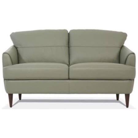 Ergode Loveseat Moss Green Leather