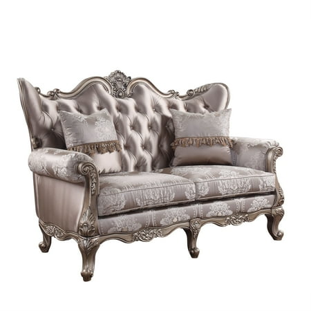 Ergode Loveseat w/2 Pillows Fabric & Champagne