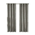 thumbnail image 1 of Ergode Luxurious Knitted Jacquard Total Blackout Panel - Charcoal | Energy Efficient, Soundproof, Privacy Enhancing Window Treatment, 1 of 3