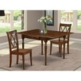 thumbnail image 1 of Ergode MZCL3-MAH-W 3Pc Dinette Sets for Small Spaces Offers a Modern Dining Table and 2 Dining Chairs with Solid Wood Seat, Drop Leaf Table with Double X Back Chairs, Mahogany Finish, 1 of 2