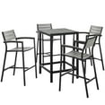thumbnail image 1 of Ergode Maine 5 Piece Outdoor Patio Bar Set - Brown Gray, 1 of 5