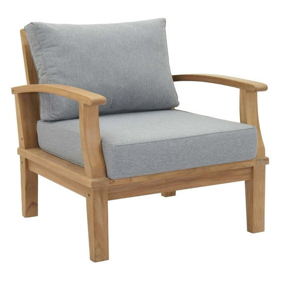Ergode Marina Outdoor Patio Teak Armchair - Natural Gray