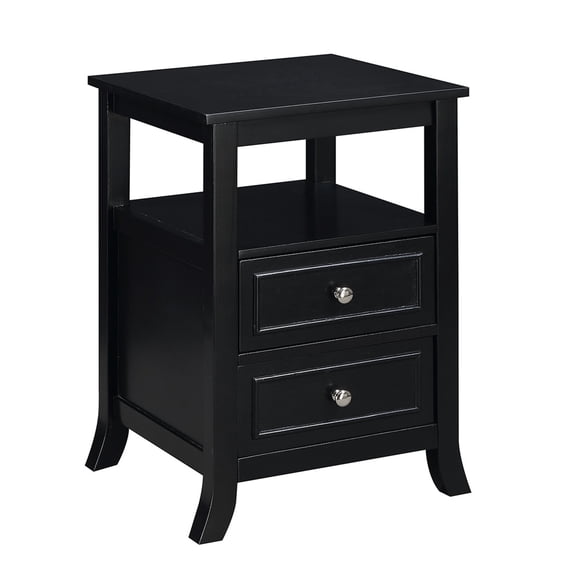 Ergode Melbourne 2 Drawer End Table with Shelf - Classic Design, Ample Storage, High-Quality Materials - Perfect Addition to Any Home