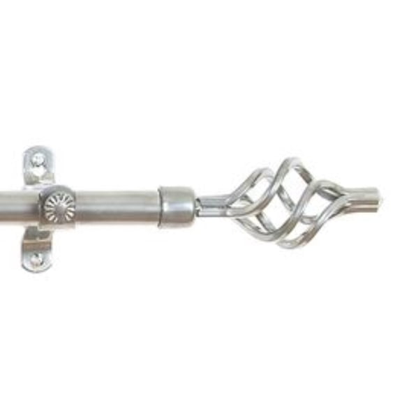 Ergode Metallo Decorative Rod & Finial Lexus Silver 28-48