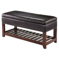 thumbnail image 1 of Ergode Monza Storage Chest Bench, Espresso & Walnut, 1 of 4