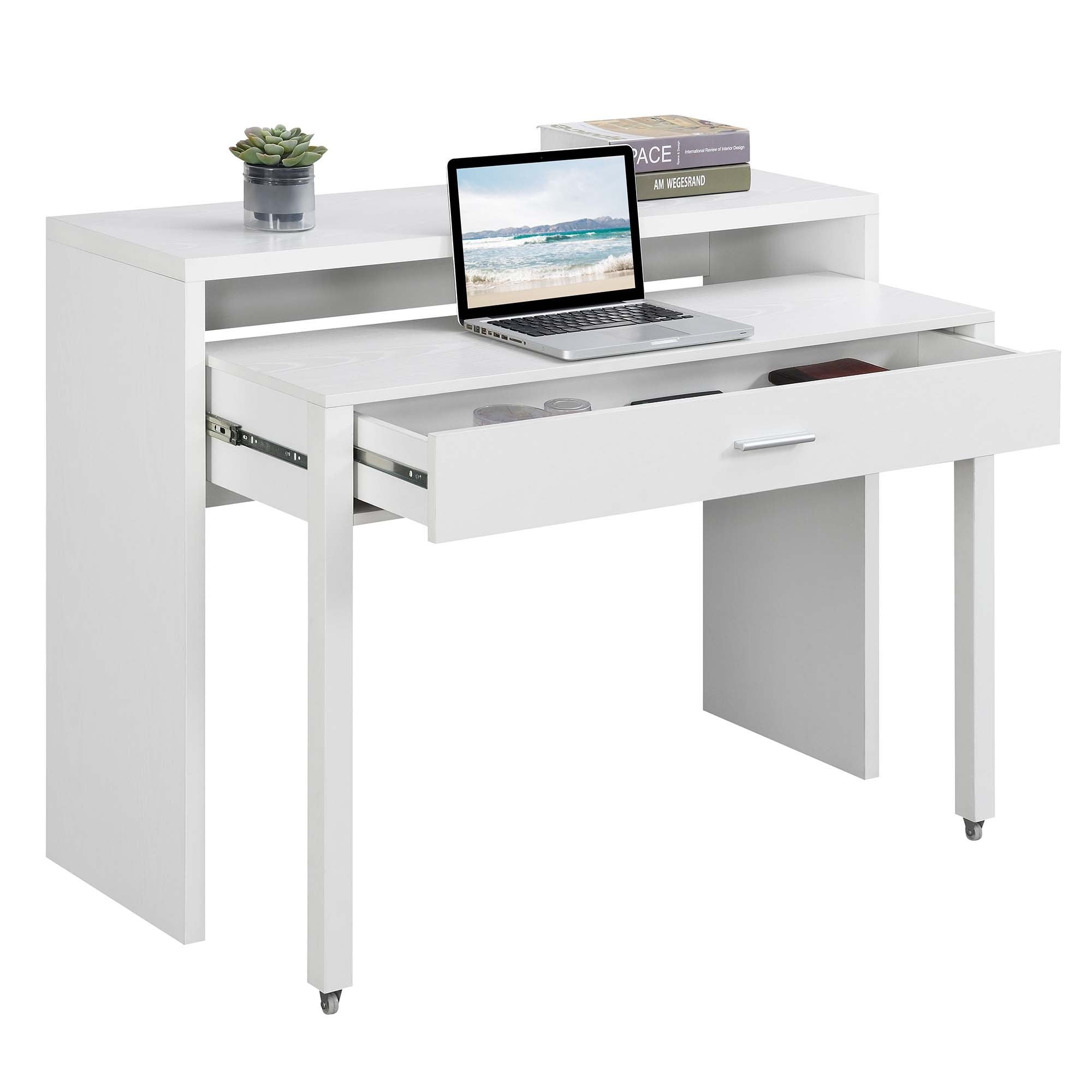 Ergode Newport JB Console/Sliding Desk with Drawer and Riser - Walmart.com