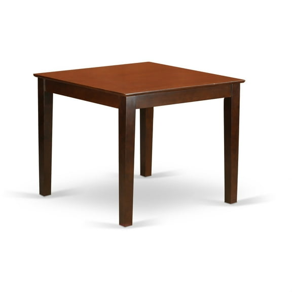 Modern 5-Piece Round Dining Set with Mahogany Finish and Brown Leather Chairs - HLEN5-MAH-66