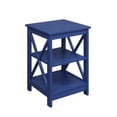 thumbnail image 1 of Ergode Oxford End Table with Shelves - Stylish & Versatile Home Furniture, Sleek Design, X Frame Panel Sides, Ample Storage Space, Durable MDF Construction., 1 of 1