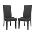 thumbnail image 1 of Ergode Parcel Dining Side Chair Vinyl Set of 2 - Black, 1 of 1