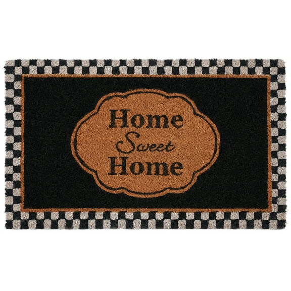 Printed Coir Mat, 18" L x 30" W, Rectangle, Sweet Home