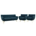 thumbnail image 1 of Ergode Remark 3 Piece Living Room Set - Azure, 1 of 5