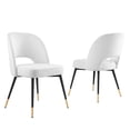 thumbnail image 1 of Ergode Rouse Performance Velvet Dining Side Chairs - Set of 2 - White, 1 of 5