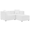 thumbnail image 1 of Ergode Saybrook Outdoor Patio Upholstered Loveseat and Ottoman Set - White, 1 of 5